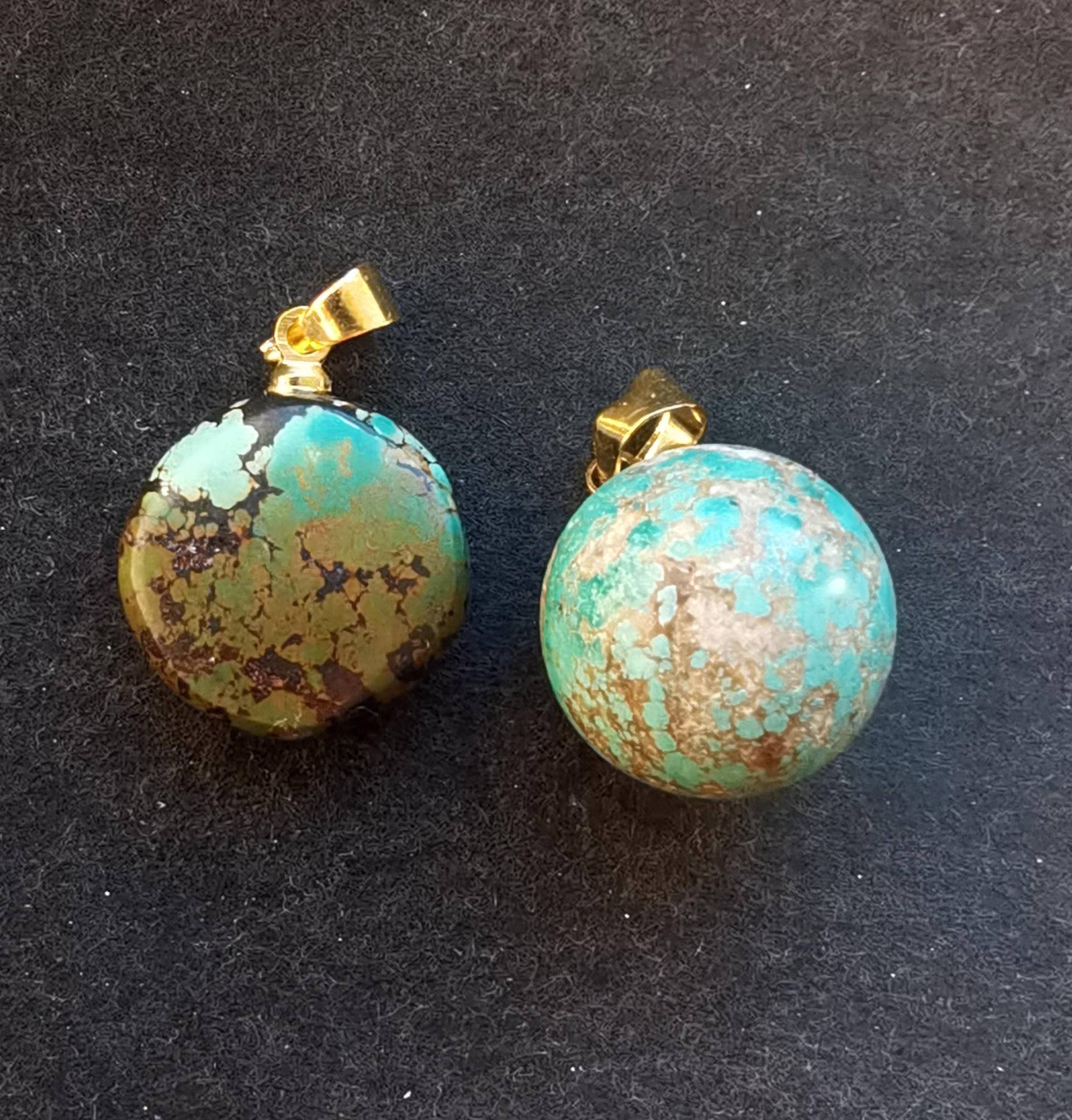 7, 6G, Ball Münze, Echte Natürliche Regenbogen Hubei Türkis Stein Anhänger, Edelstein Charme Lose Perle Halbedelstein, Für Die Herstellung Von von diygem