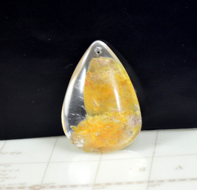 Golden Wüste Phantom Quarz Anhänger Natürliche Teardrop Edelsteinperle von diygem