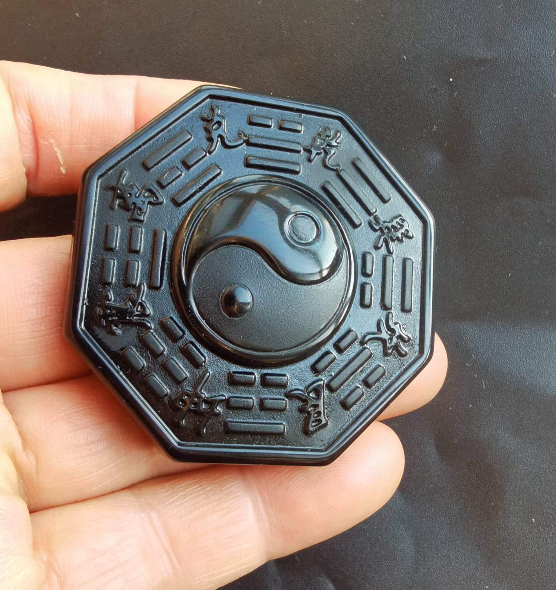 Obsidian Acht Diagrams Anhänger Amulett Talisman von diygem