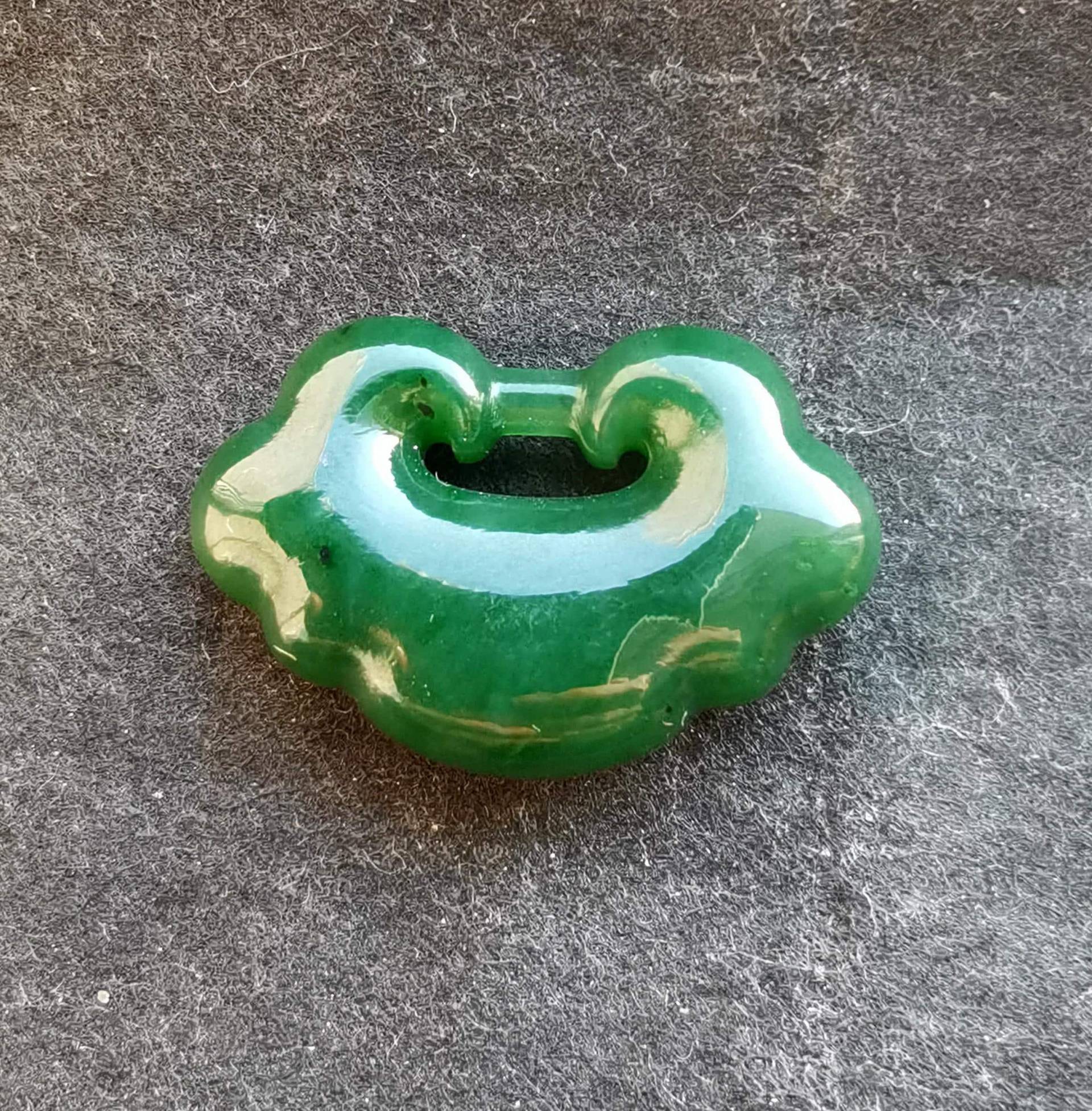 Wolke Carving Natürlicher Grüner Nephrit Jade Stein Anhänger, Edelstein Perle, Amulett Machen Halskette Jewerly von diygem