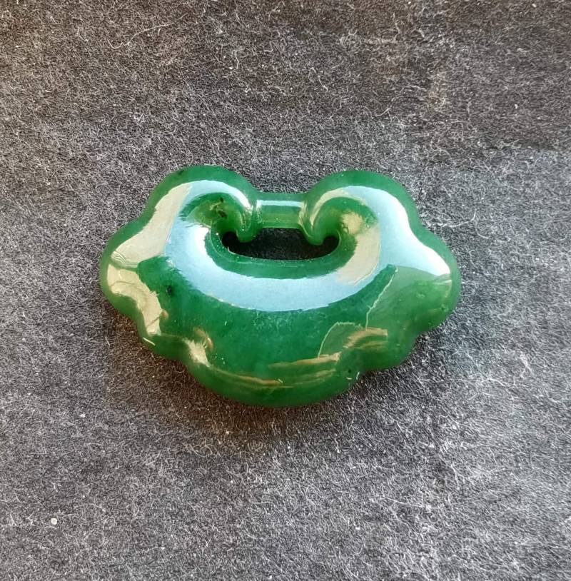 Wolke Carving Natürlicher Grüner Nephrit Jade Stein Anhänger, Edelstein Perle, Amulett Machen Halskette Jewerly von diygem