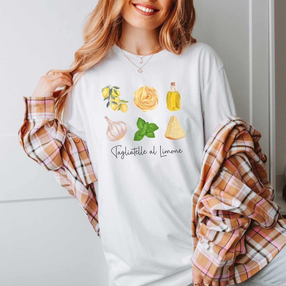 Italian Food T-Shirt, Tagliatelle Al Limone, Vibes von diyserendipity