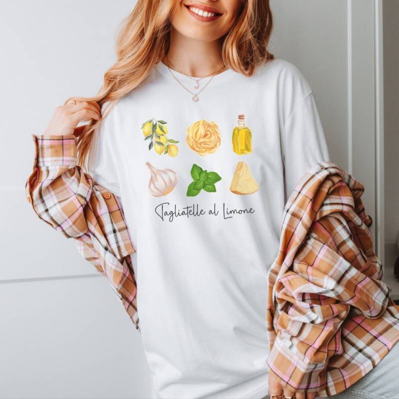 Italian Food T-Shirt, Tagliatelle Al Limone, Vibes von diyserendipity