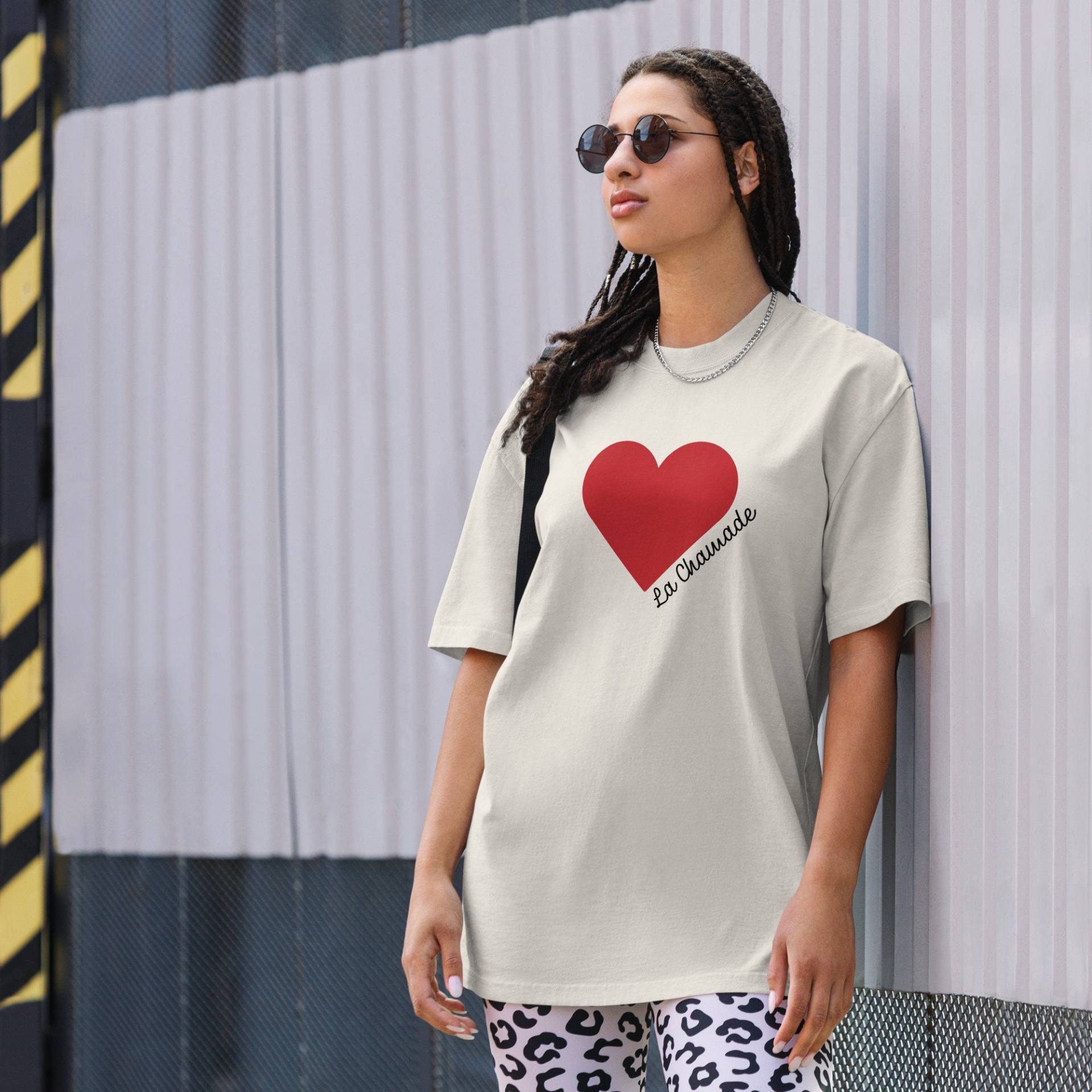 La Chamade Oversized T-Shirt, Chamade, Faded T-Shirt, French Chic, Heart Shirt von diyserendipity