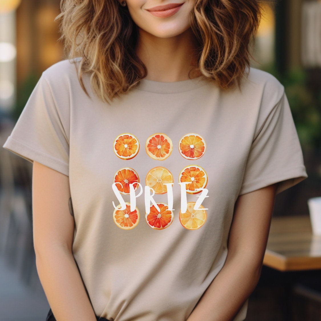 Spritz T-Shirt, Orange Aperol von diyserendipity