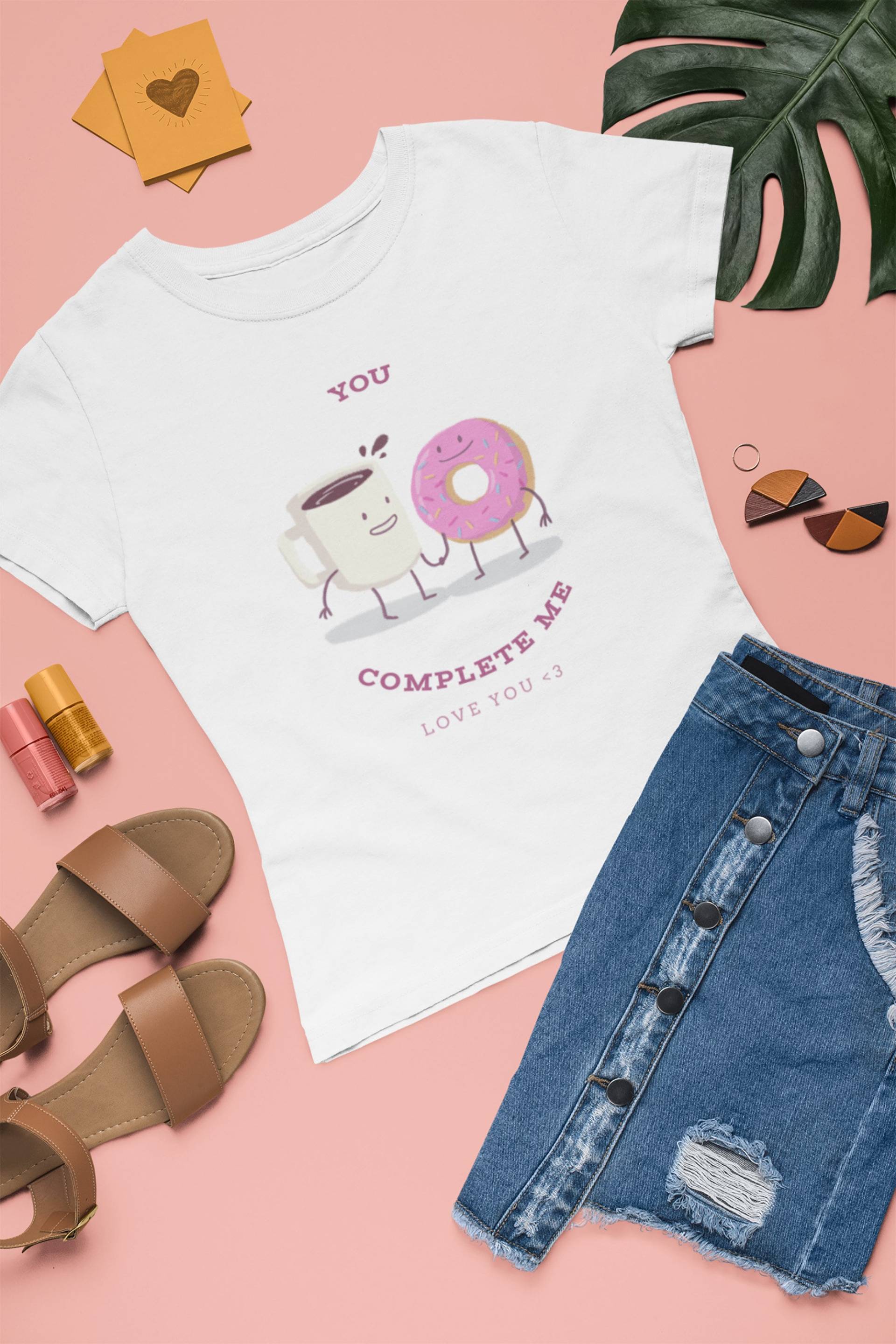 Coffee & Donut Ladyshirt von dizainshop