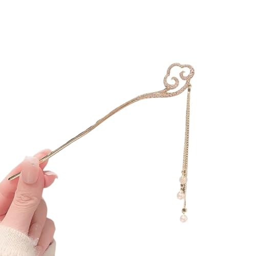 Haarstäbchen, 2 Stück Haarstäbe, Haarspangen for Frauen, Haarstäbchen for Dutts, Quastenkette, dekorative Stäbchen, Haar-Accessoires, ästhetische Haarnadeln von djgkENVQ