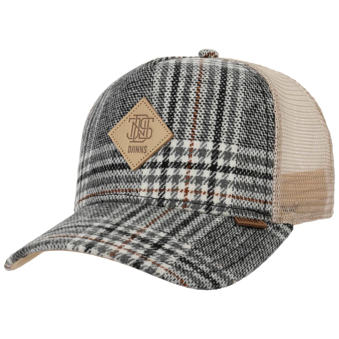 HFT Check Logo Patch Tweed Cap by Djinns von djinns