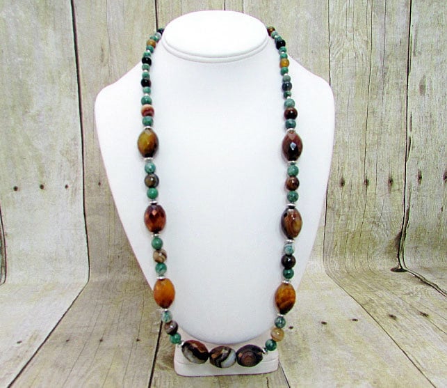 Achat Und Jaspis Halskette von dkelleysdesigns