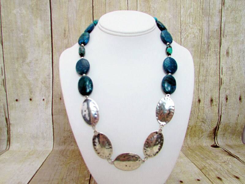 Türkis Und Silber Halskette von dkelleysdesigns