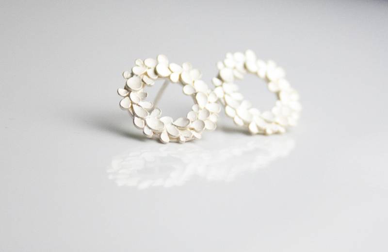 Floral Wreath" Silber Ohrringe von dkjewellery