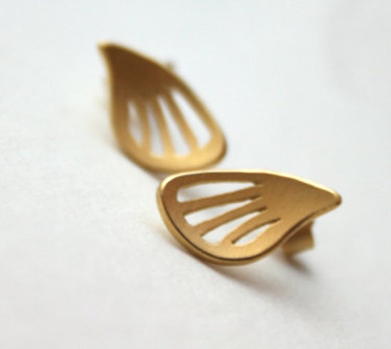 Suesse "Wing' Ohrstecker Aus 18Ct. Gold von dkjewellery