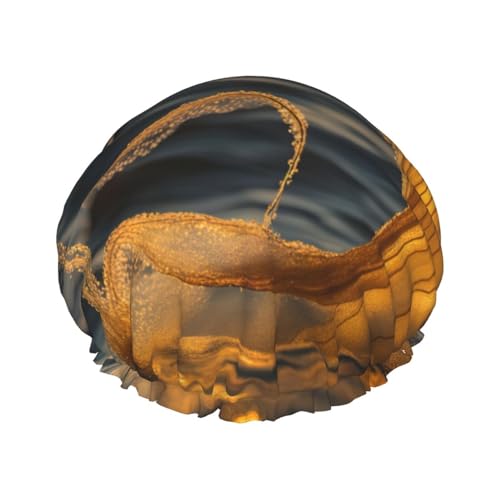 Badehaube mit Meerjungfrauenschwanz-Aufdruck, mit Gummiband, doppellagig, wasserdicht, für Damen und Herren Badehaube mit Meerjungfrauenschwanz-Aufdruck, mit Gummiband, doppellagig, wasserdicht, für Damen und Herren von dkkuvt