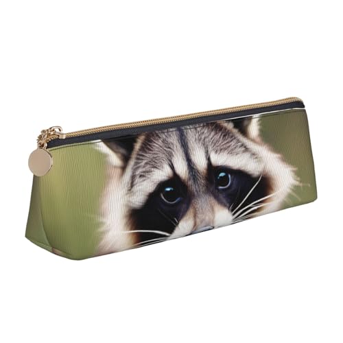 dkkuvt Nette Waschbär Druck Stilvolle Bleistift Fall Große Kapazität Dreieck Reißverschluss Stift Tasche für Tägliche Essentials dkkuvt Nette Waschbär Druck Stilvolle Bleistift Fall Große Kapazität Dreieck Reißverschluss Stift Tasche für Tägliche Essentials von dkkuvt