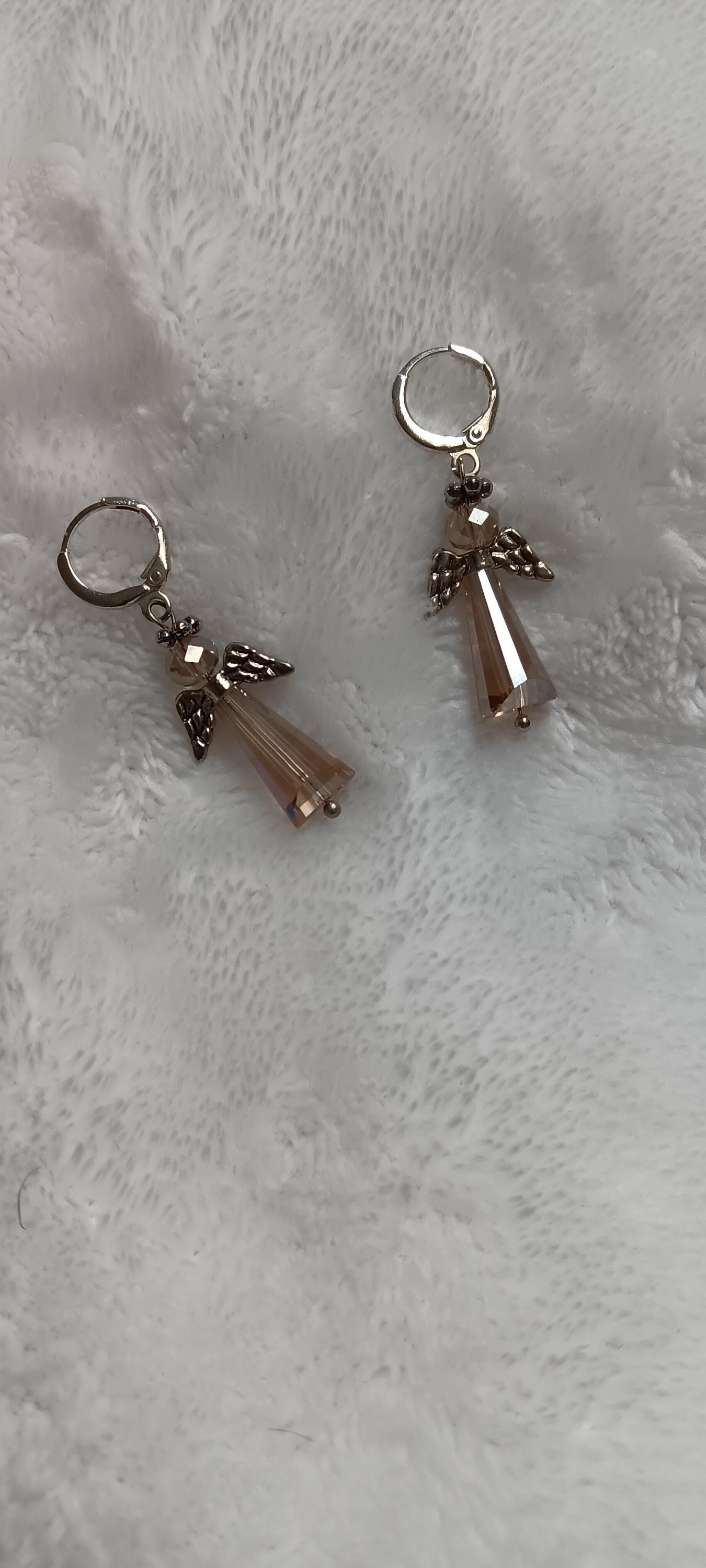 Engel Ohrringe Mit Swarovski Ab Kristallen von dlhogan