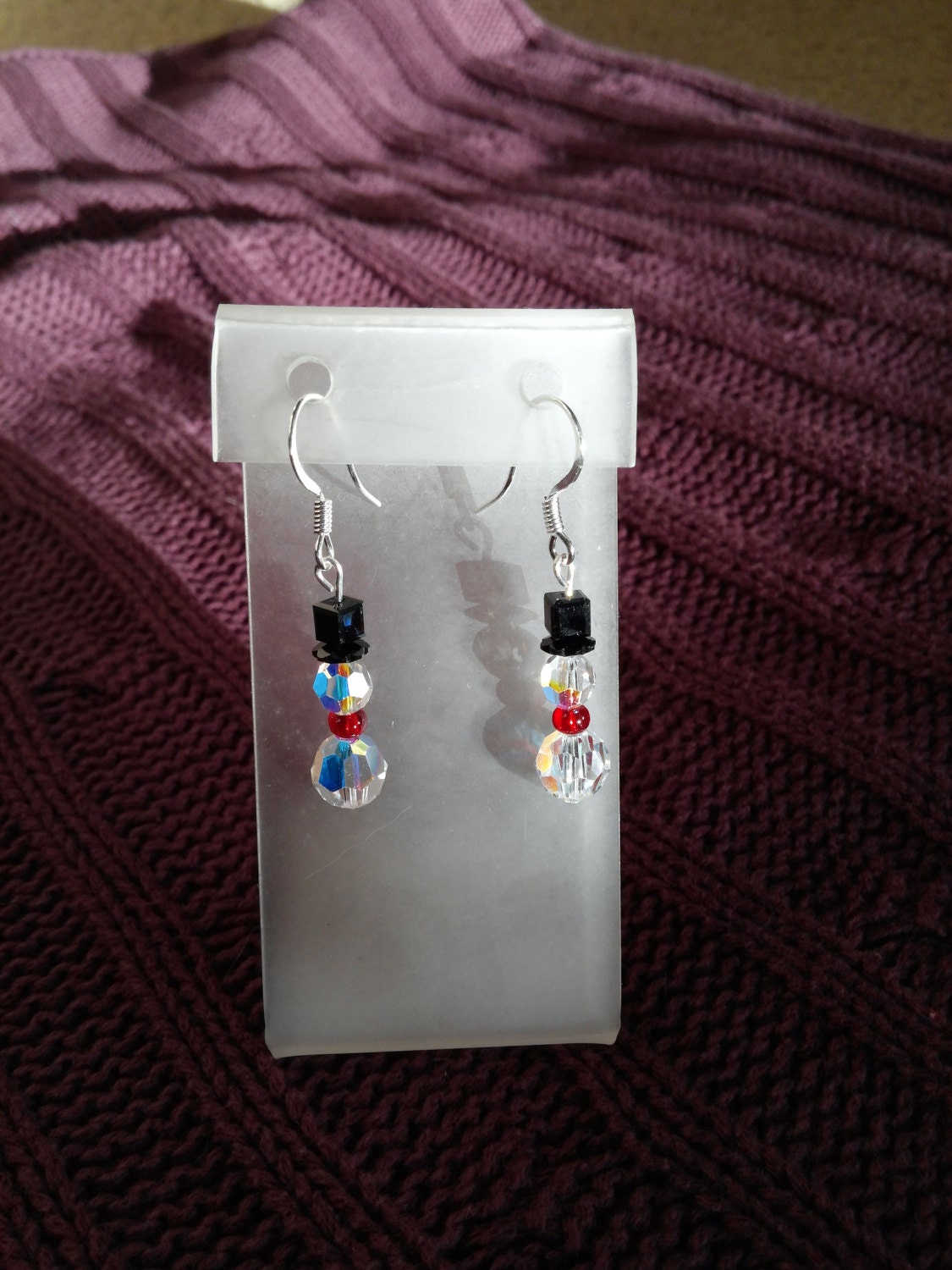 Schneemann Swarovski Kristall Ohrringe von dlhogan