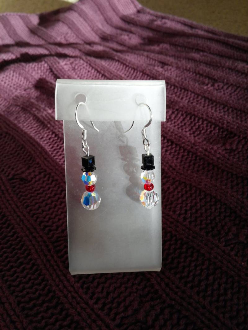 Schneemann Swarovski Kristall Ohrringe von dlhogan