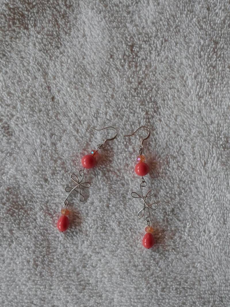 Swarovski Crystal Pearl Draht Gewickelt Ohrringe Baumeln von dlhogan