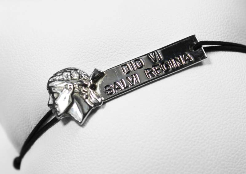 Armband „Dio Vi Salvi Regina" Aus 925Er Silber Und Jadedraht Armband „Dio Vi Salvi Regina" Aus 925Er Silber Und Jadedraht von dmPERALDI