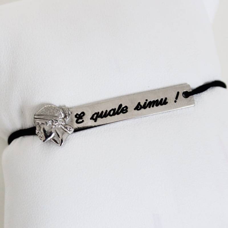 Armband „E Quale Simu" 925 Silber & Jadedrahtschnur Armband „E Quale Simu" 925 Silber & Jadedrahtschnur von dmPERALDI