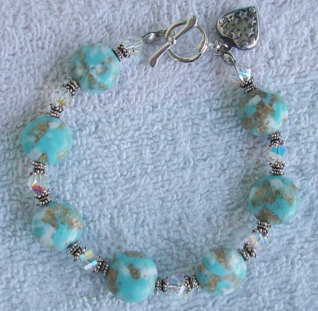 Magical Skies Sterling Silber Vintage 1930 Lucite Perlen Swarovski Kristalle Armband Magical Skies Sterling Silber Vintage 1930 Lucite Perlen Swarovski Kristalle Armband von dmfsparkles