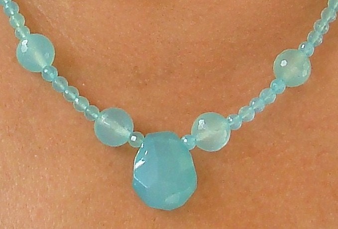Sea Chalcedon Stein Sterling Halskette High Quality Dmfsparkles Sea Chalcedon Stein Sterling Halskette High Quality Dmfsparkles von dmfsparkles