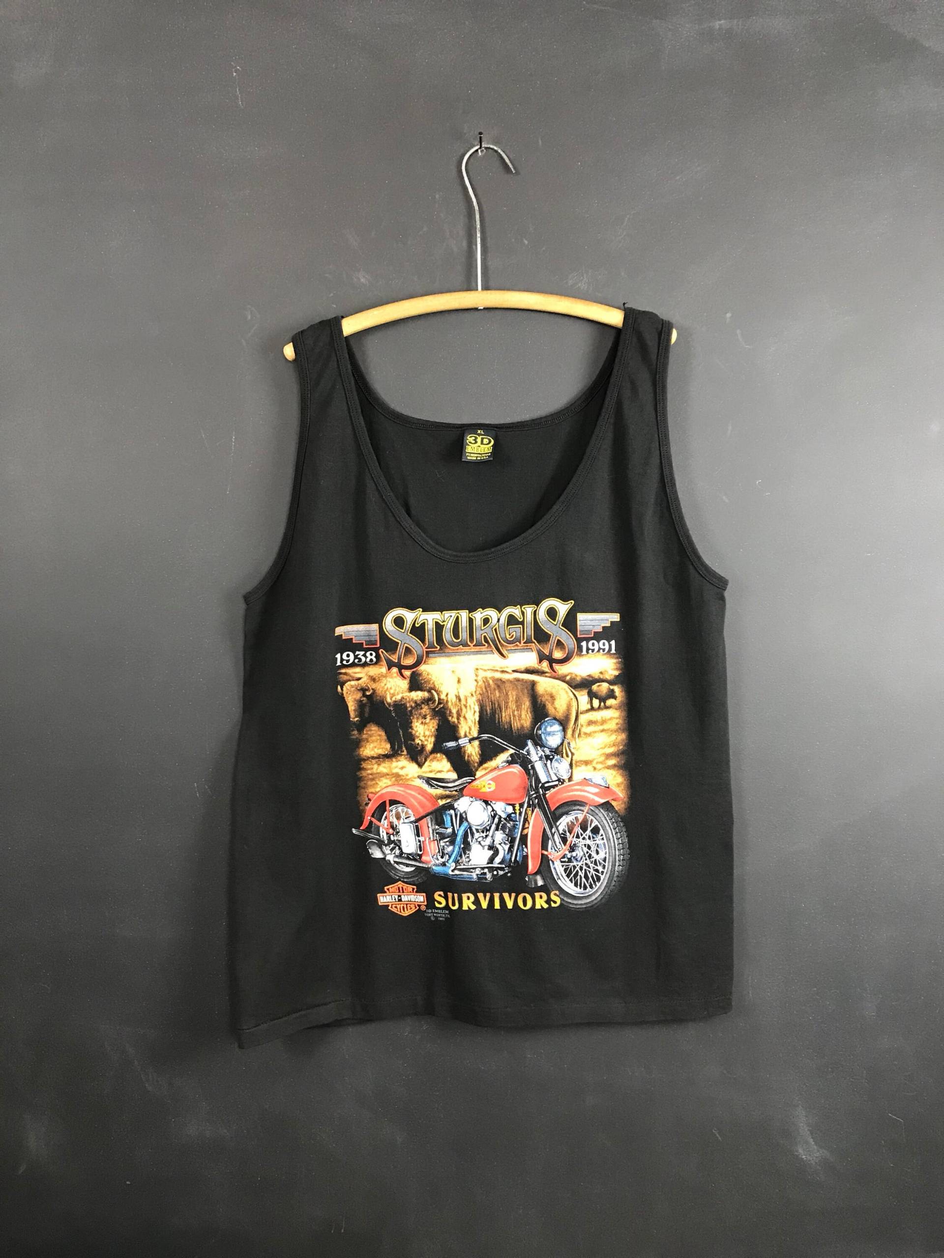 Jahrgang Harley Davidson 3D Emblem Shirt 1990Er Jahre Tank von dmgdgoodsclothing