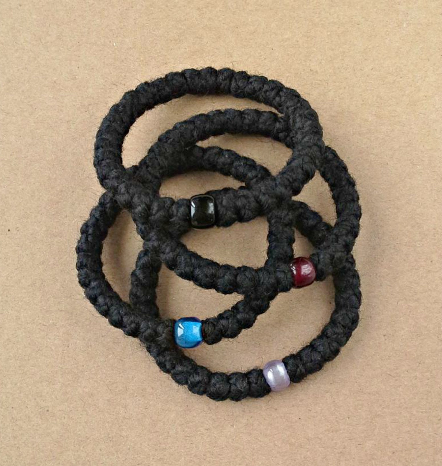 Griechisch Mittelalterliche Gebetsseil-Armband, Woll Armband, 33 Knoten, Komboskini Chotki, Geschenk #b0209 von dngcreations