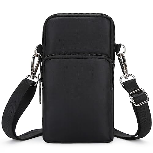 DOB SECHS Kleine Handytasche Zum UmhäNgen Damen Mit GeldböRse, Nylon Armtasche Handy Joggen, Multifunktion Handy UmhäNgetasche FüR Handy Bis Zu 7 Zoll von DOB SECHS