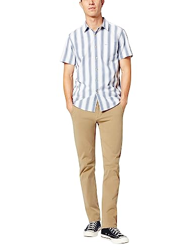 Dockers Herren Smart 360 Flex Alpha Skinny Hose, New British Khaki, 36W / 32L von Dockers