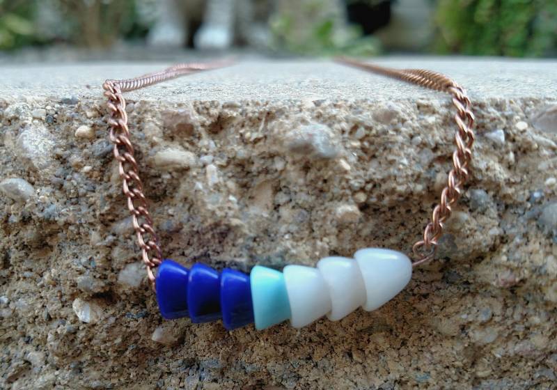 Halskette - Abgestufte Farben An Kupferkette von dodeca12