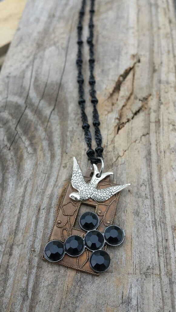 Kreuz & Taube in Kupfer Halskette von dodeca12