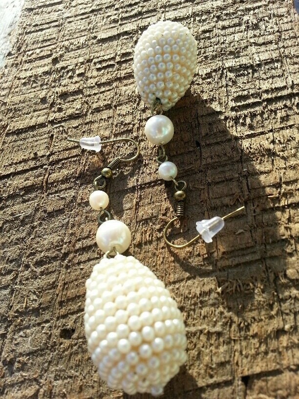 Ohrringe - Vintage Perle Encrusted Dangle von dodeca12