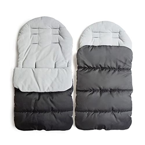 WIKEA Universal 3 in 1 Kinderwagen Schlafsack Annex Mat Fußsackbezug Kinderwagen Bunting Bag Wasserdicht Winddicht Kältebeständig Abnehmbar (GRAU) von doepeBAE