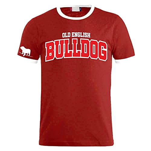 Herren T-Shirt Old English Bulldog Logo englische Bulldogge Bully Dogs Hunde von dog like a boss