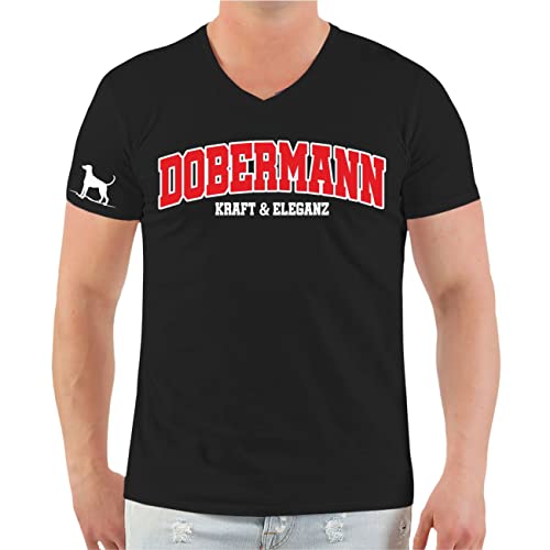 Männer T-Shirt Dobermann Kraft & Eleganz Größe S - 5XL von dog like a boss