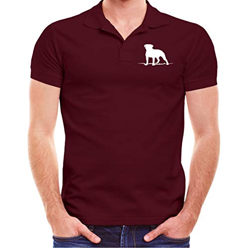 Männer und Herren Polo Shirt American Bulldog Logo (mit Rückendruck) Größe S - 5XL von dog like a boss