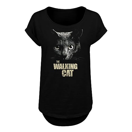 dog like a boss Frauen Long Slub Tshirt The Walking Cat Größe XS - 5XL von dog like a boss