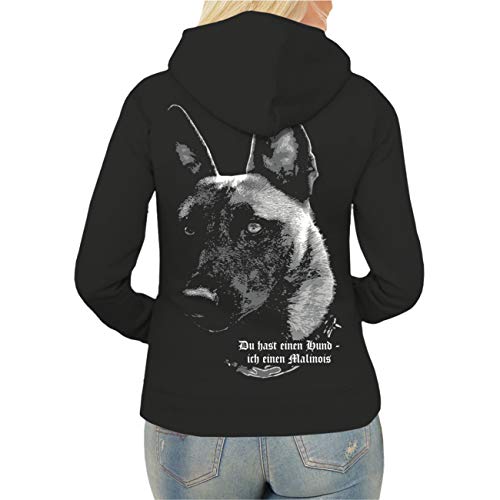 dog like a boss Frauen Damen Kapuzenjacke Malinois Du hast einen Hund belgischer Schäferhund von dog like a boss