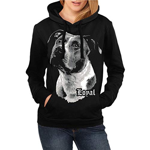 dog like a boss Frauen und Damen Kapuzenpullover American Staffordshire Terrier treuer Freund Größe S bis XXL von dog like a boss