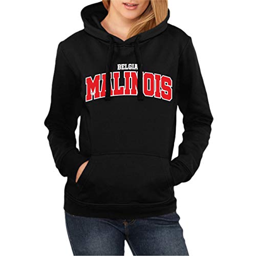 dog like a boss Damen Frauen Kapuzenpullover Belgian Malinois Logo Hoodie belgischer Schäferhund von dog like a boss