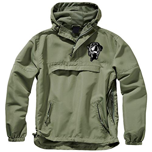 dog like a boss Herren Männer Schlupfjacke Windbreaker Rottweiler windjacke überzieher herbst von dog like a boss