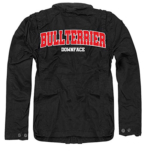 dog like a boss Herren Männer Vintage Jacke Bullterrier Downface Sommer Herbst übergangsjacken von dog like a boss