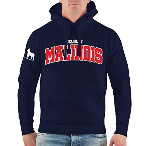 dog like a boss Herren Männer Kapuzenpullover Belgian Malinois Logo Hoodie belgischer Schäferhund von dog like a boss
