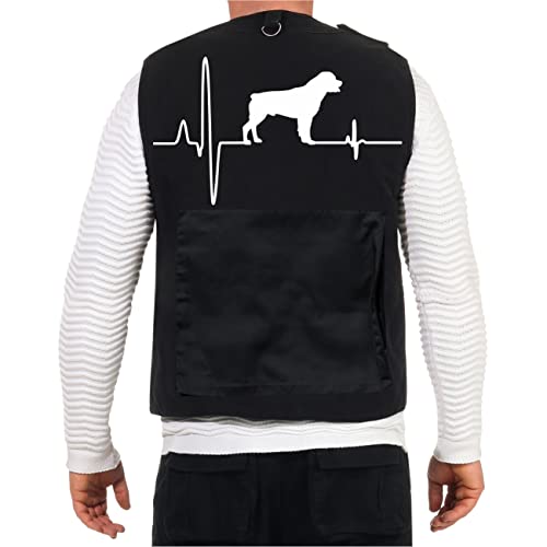 dog like a boss Weste mit vielen Taschen Rottweiler Herzschlag Größe S - 7XL von dog like a boss