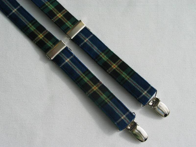 Hosenträger, Nova Scotia Tartan Hosenträger in Blau Und Weiß Kariert von dolldressedup