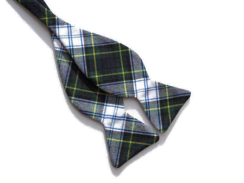 Krawatte Fliege, Kleid Bordeaux Tartan Freestyle Business Mann Geschenk von dolldressedup