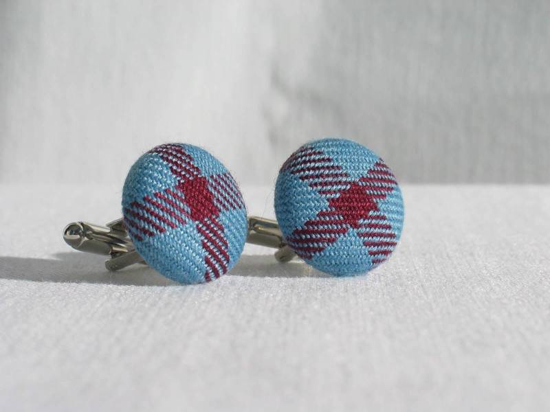 Manschettenknöpfe, Royal Canadian Air Force Tartan Manschettenknöpfe Offizier Geschenk von dolldressedup