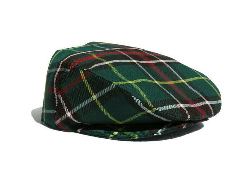Neufundländer Tartan Schiebermütze, Grün Braun Karierter Schieberhut, Paperboy Hut Made in Canada, Newfie Mann Geschenk Zum Ruhestand von dolldressedup