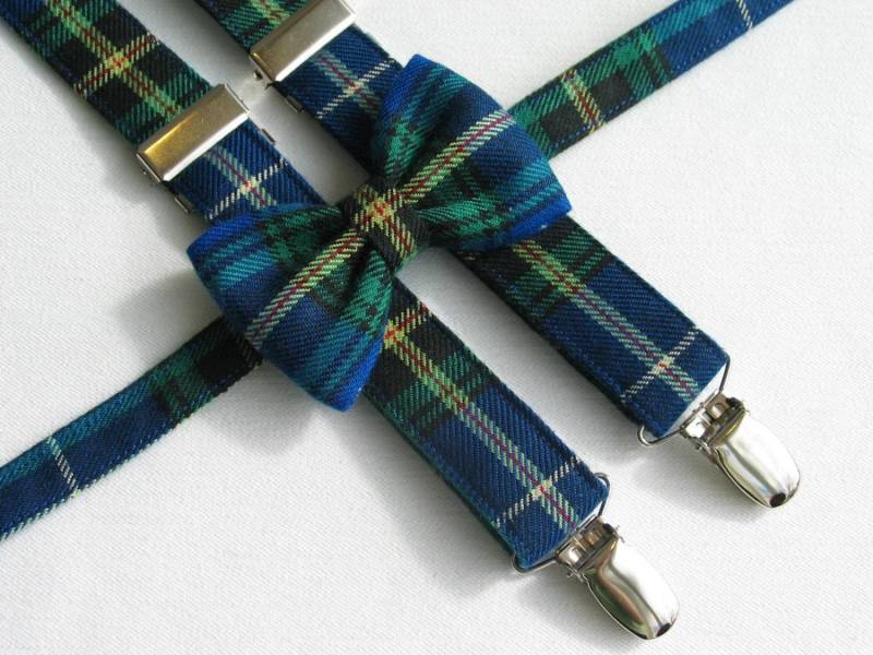 Nova Scotia Tartan Fliege Und Hosenträger von dolldressedup
